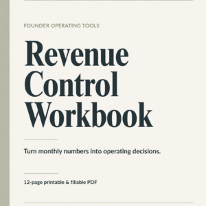 Revenue Control Workbook